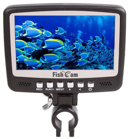 Монитор видеокамеры для рыбалки SITITEK FishCam-430 DVR оснащен регулируемым креплением и удобно расположенными клавишами управления