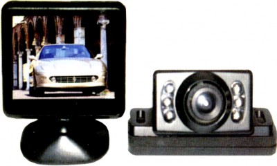 Проводной комплект заднего вида для автомобиля RD-968А TFT-монитор 2,5-дюйма и цветная видеокамера с ИК-подсветкой. Разрешение монитора — 510х492 пикс.