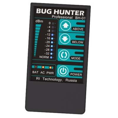 Детектор жучков &quot;BugHunter Professional BH-01&quot; Детектор профессионального класса с высокой чувствительностью эффективно обнаруживает шпионские устройства на большой дальности.