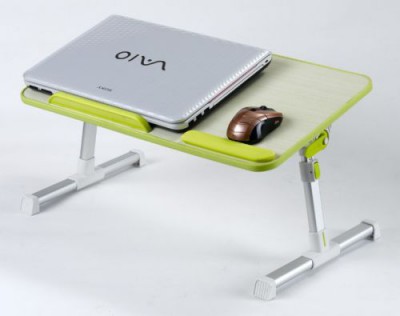 Столик для ноутбука с вентилятором 2014-A8 Удобный и компактный столик с регулируемой подставкой от 320 мм до 240 мм. Угол наклона также регулируется в пределах 0~30 градусов. Для ноутбука и мыши имеются специальные держатели-фиксаторы .
