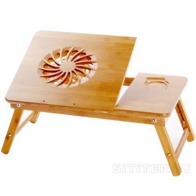 Столик для ноутбука SITITEK Bamboo 1 Легкий и прочный столик для ноутбука с подставкой для мышки, выдвижным ящичком для мелочей и большой столешницей с регулируемым углом наклона.