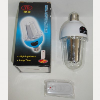 Aккумуляторный светильник YD-80 Светодиодный светильник работает от аккумулятора и от стандартной электросети с управлением от пульта ДУ.  Уменьшенный диаметр светильника позволяет использовать его в большинстве стандартных люстр и осветительных приборах. 