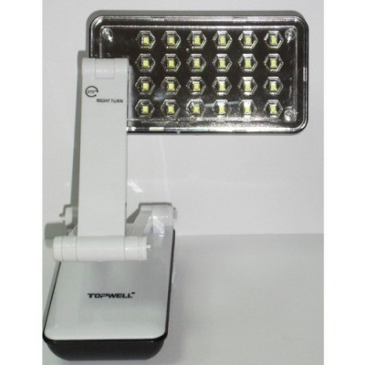 Аккумуляторная настольная лампа на 24 светодиодах с поворотной головкой Компактная складная аккумуляторная настольная лампа на 24 светодиодах с поворотной головкой.