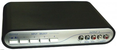 Селектор GTS-069-42 Селектор аудио-видео каналов предназначен для механического переключения 4-х групп входных AV-сигналов от разных устройств на 2 выхода.