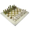 Шахматы из натурального камня Оникс и Яшма, 30 х 30 см